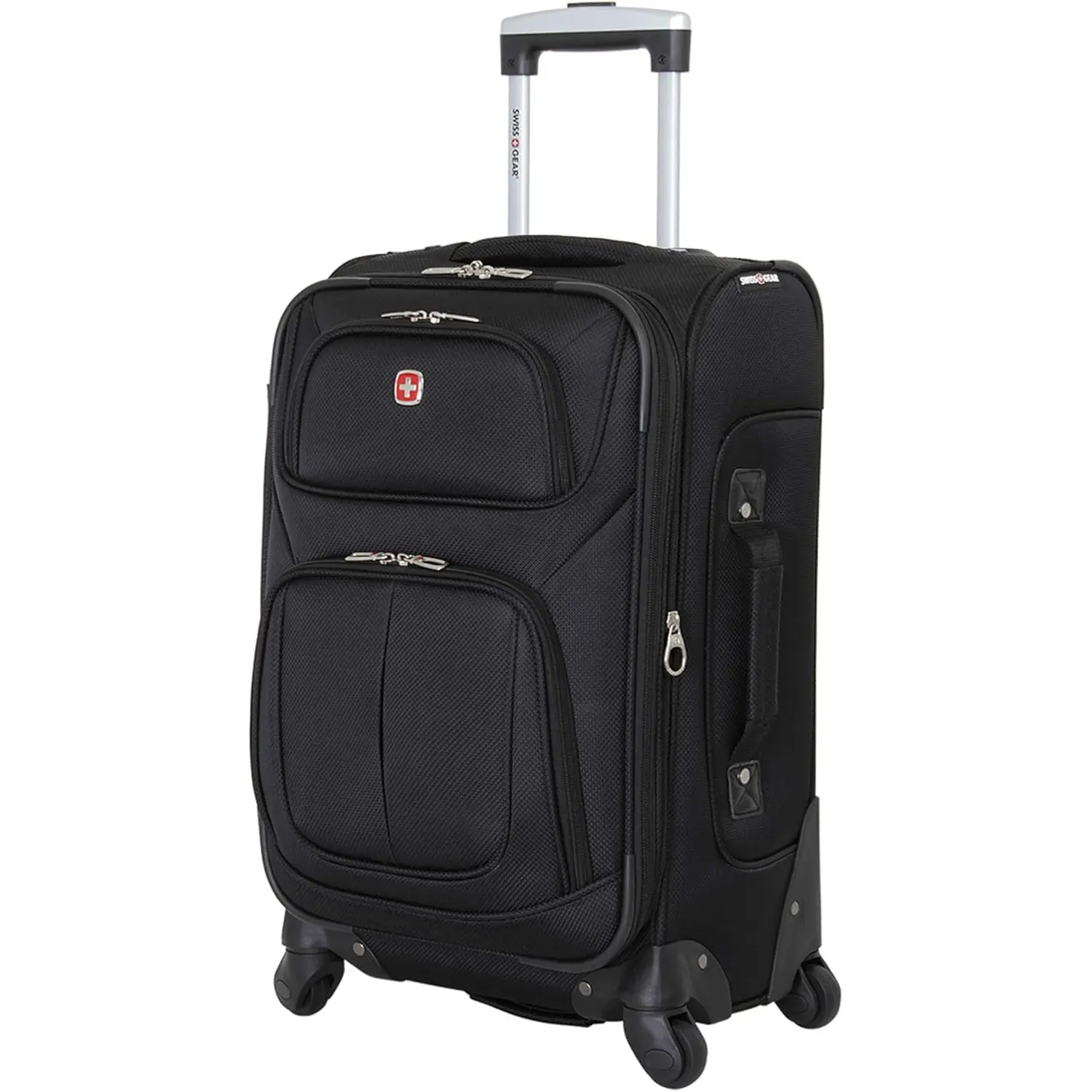 SwissGear Sion Softside Expandable Luggage, Black, Carry-On 21-Inch - 1